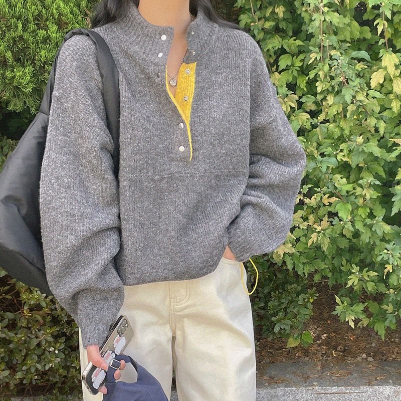 natural mind（ナチュラル マインド）の「Pony String Coloring Knitwear（Tops）」