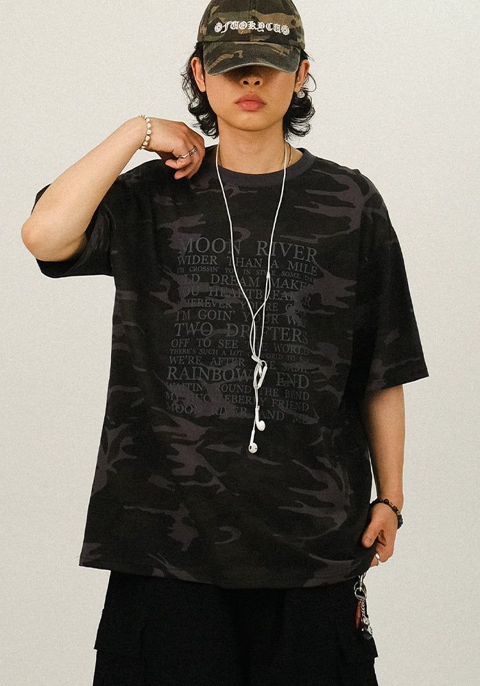SEMIKAJI(セミカジ)の「BEE Camou Overfit 1/2 T(Tops)」