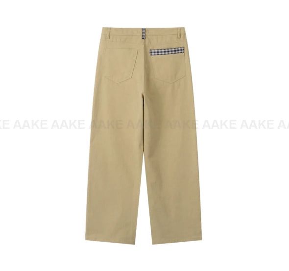 HIDDEN CHECK WIDE PANTS