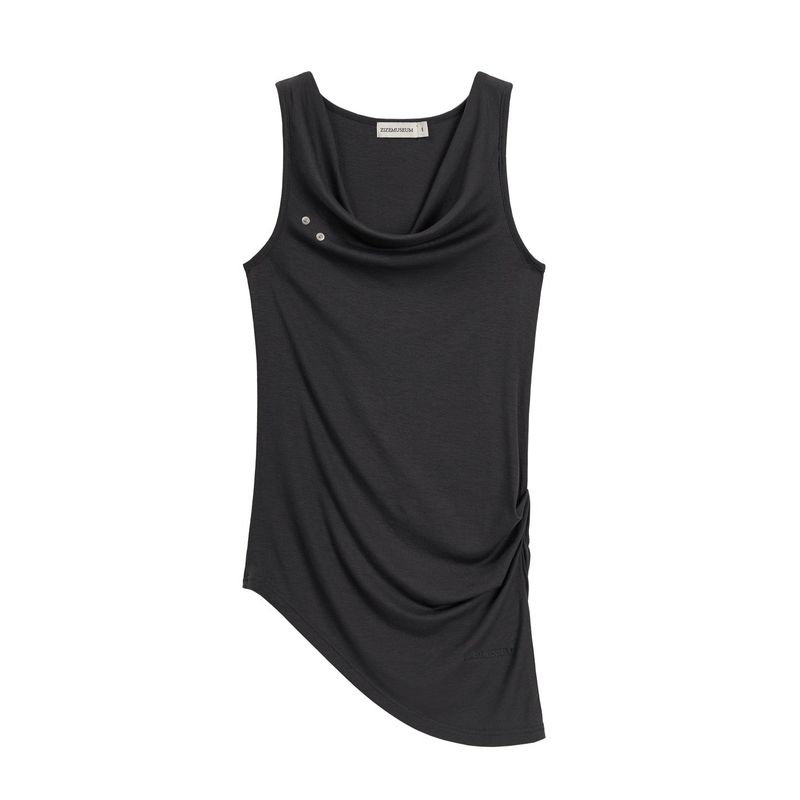 カウルドレープ2WAYトップ (CHARCOAL)
