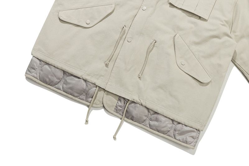 RECENT LOGO M65 PARKA_LIGHT GREY