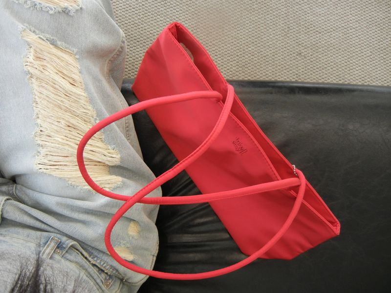 Vivid Slim Nylon Baguette Shoulder Bag