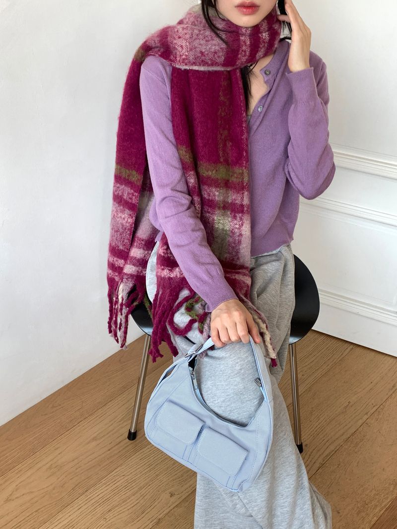 Bruce two-pocket cotton mini tote shoulder bag