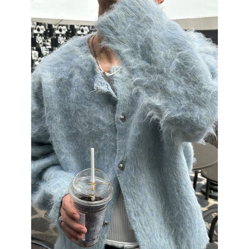 LAURANT（ロラン）の「[PREMIUM] Wool hairy round neck cardigan(3color)（Tops）」