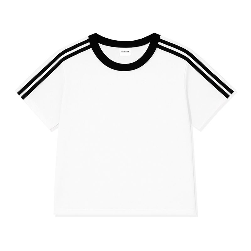 RANDOMOFF（ランダムオフ）の「SPORTY TRACK CROP T-SHIRT (4color)（Tops）」