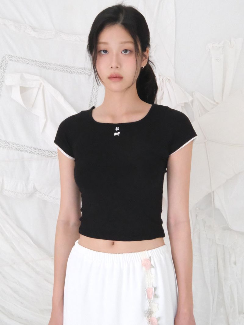 Kitten Crop Tee (Black)