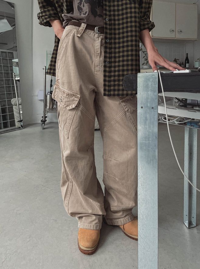 ミュートダイイングワイドカーゴパンツ