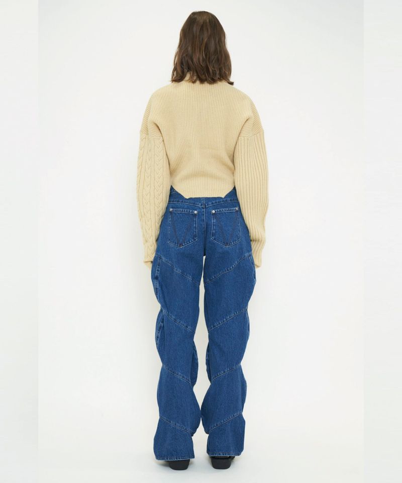 SPIRAL DENIM PANTS