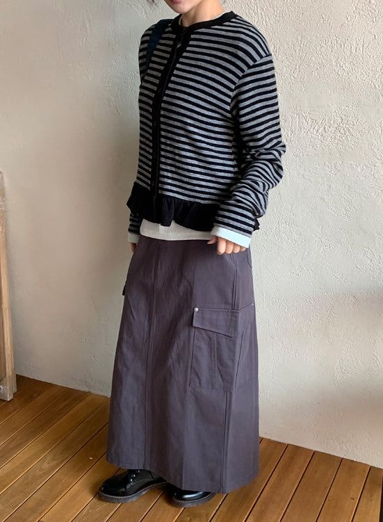 Ferns Cargo Cotton Long Skirt