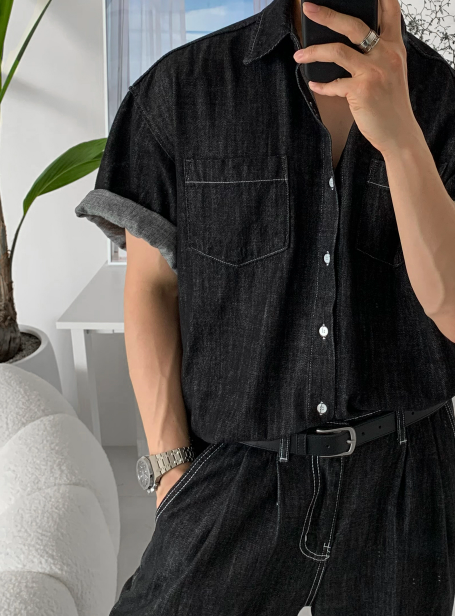 【Setup】Aiden Solid Linen Denim Setup