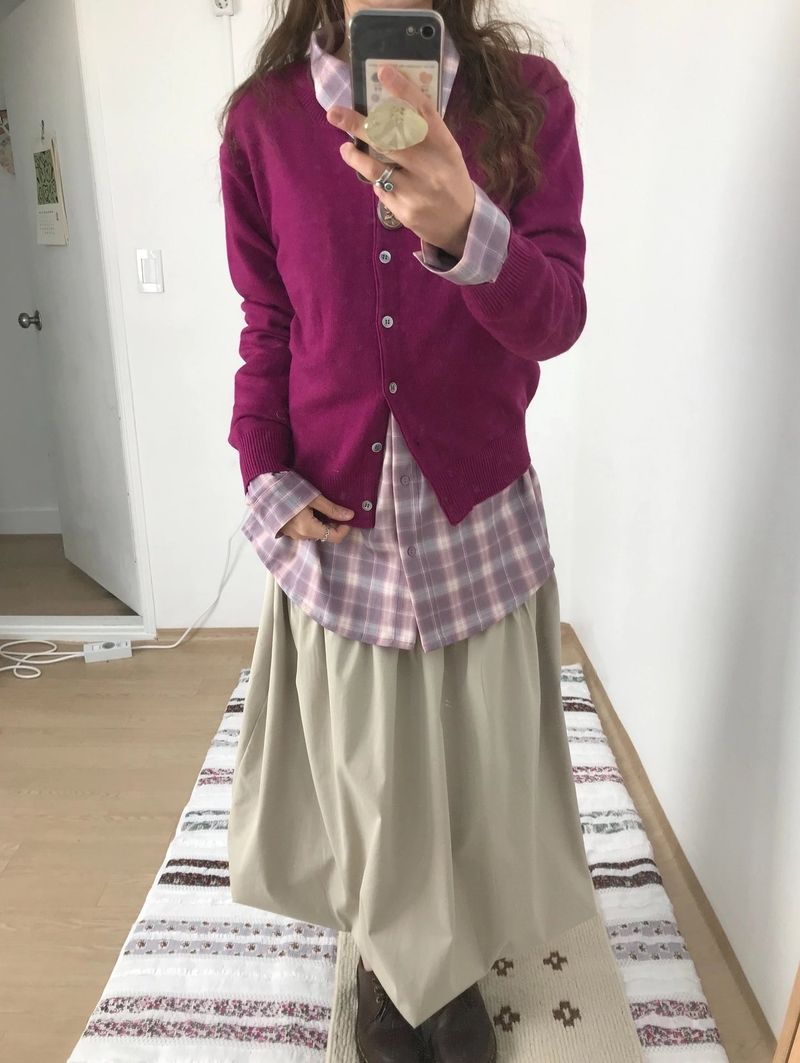 hina daily check shirts