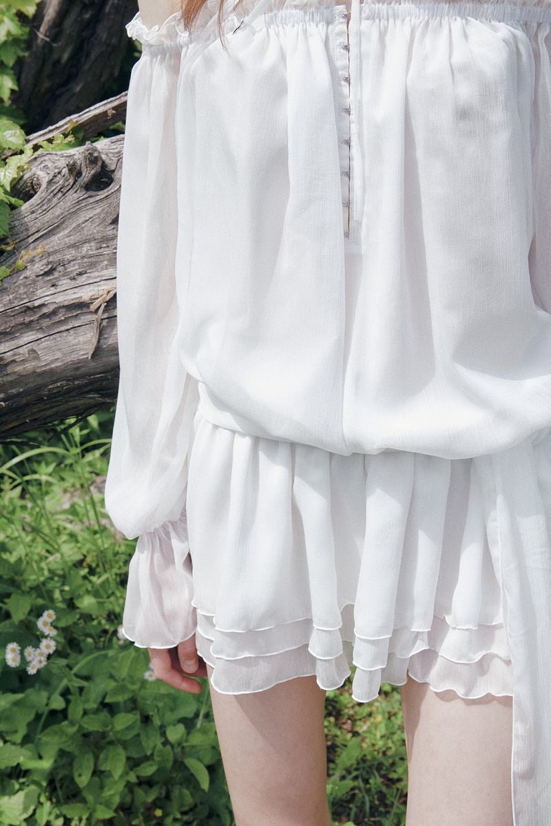 ANGEL HOOK DRESS white