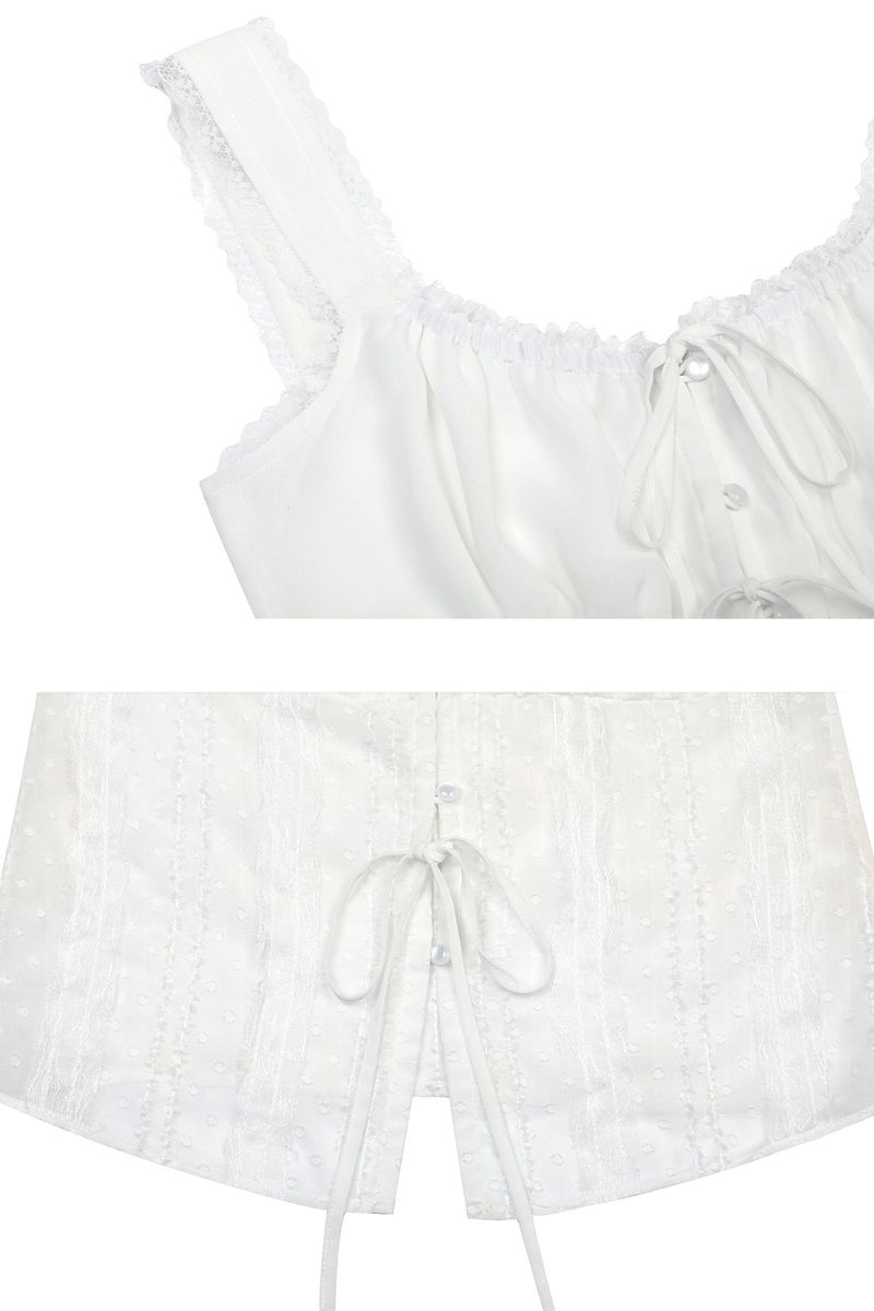 PURITY LACE TOP white