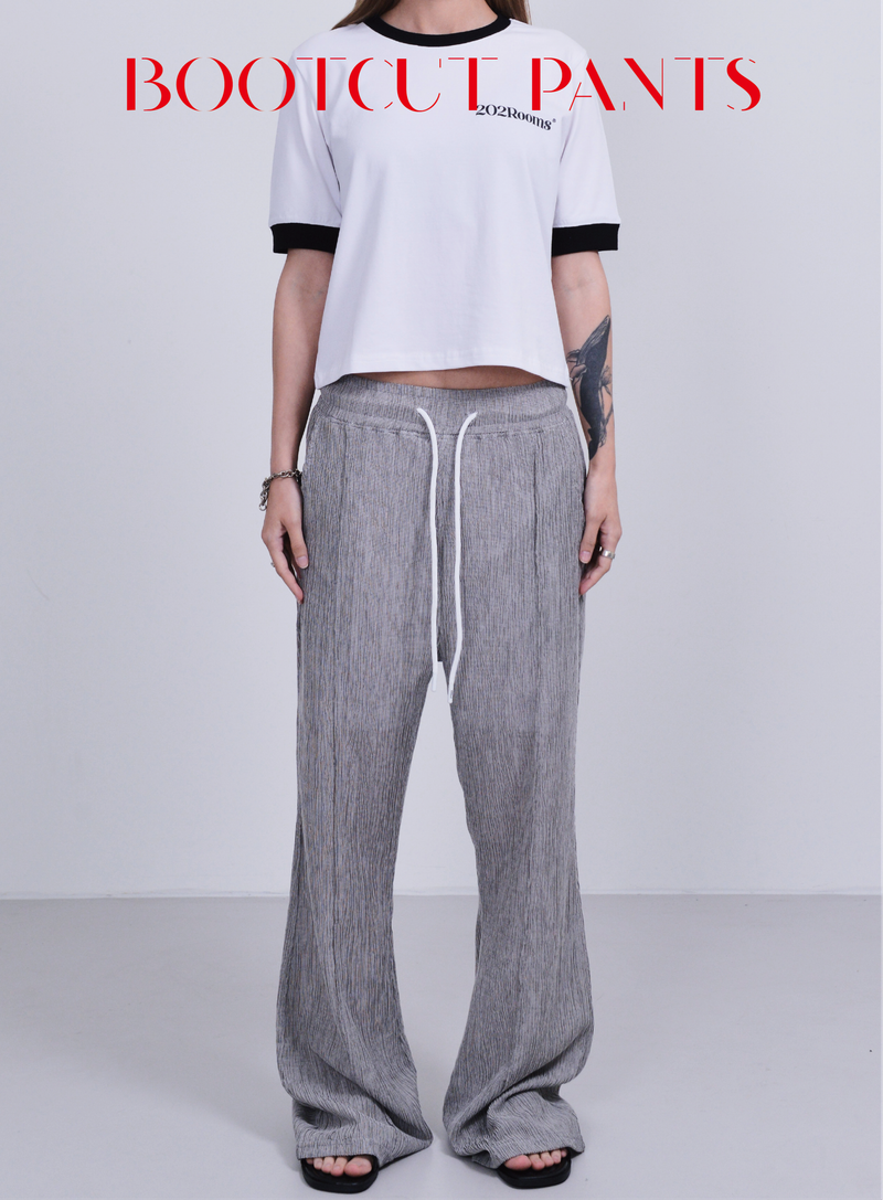 banding bootcut pants