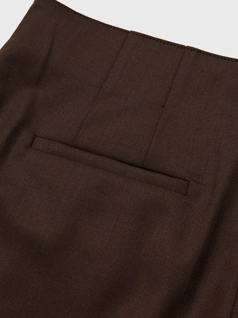 Low Waist Classic Pants Brown