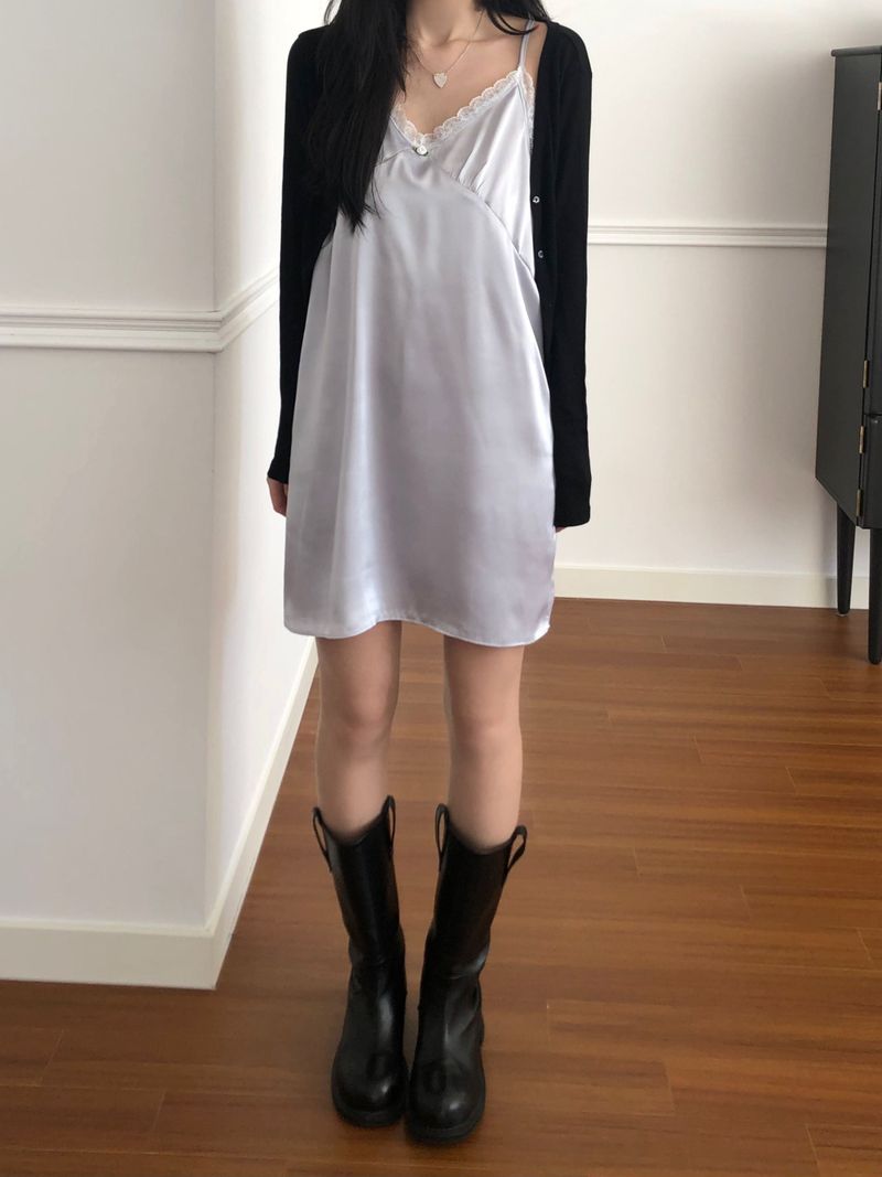 Tencel V-neck cardigan (3 colors)