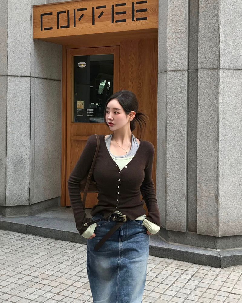 BEIDELLI（ベイデリー）の「レシピロングスリーブニットカーディガン（トップス）」