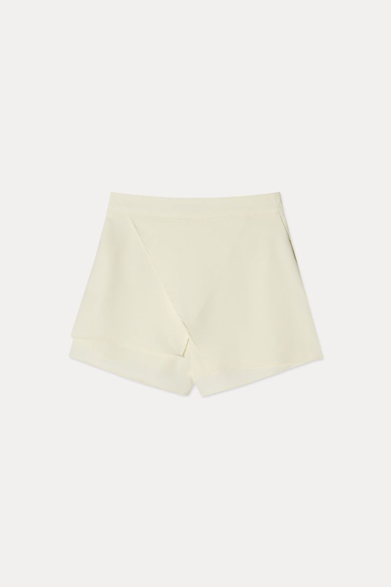 Wrap Skirt Short Pants_Ivory