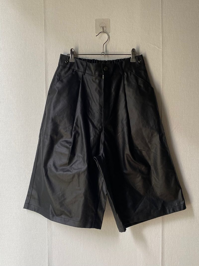 Balloon Coated Cotton Half Pants 3C
