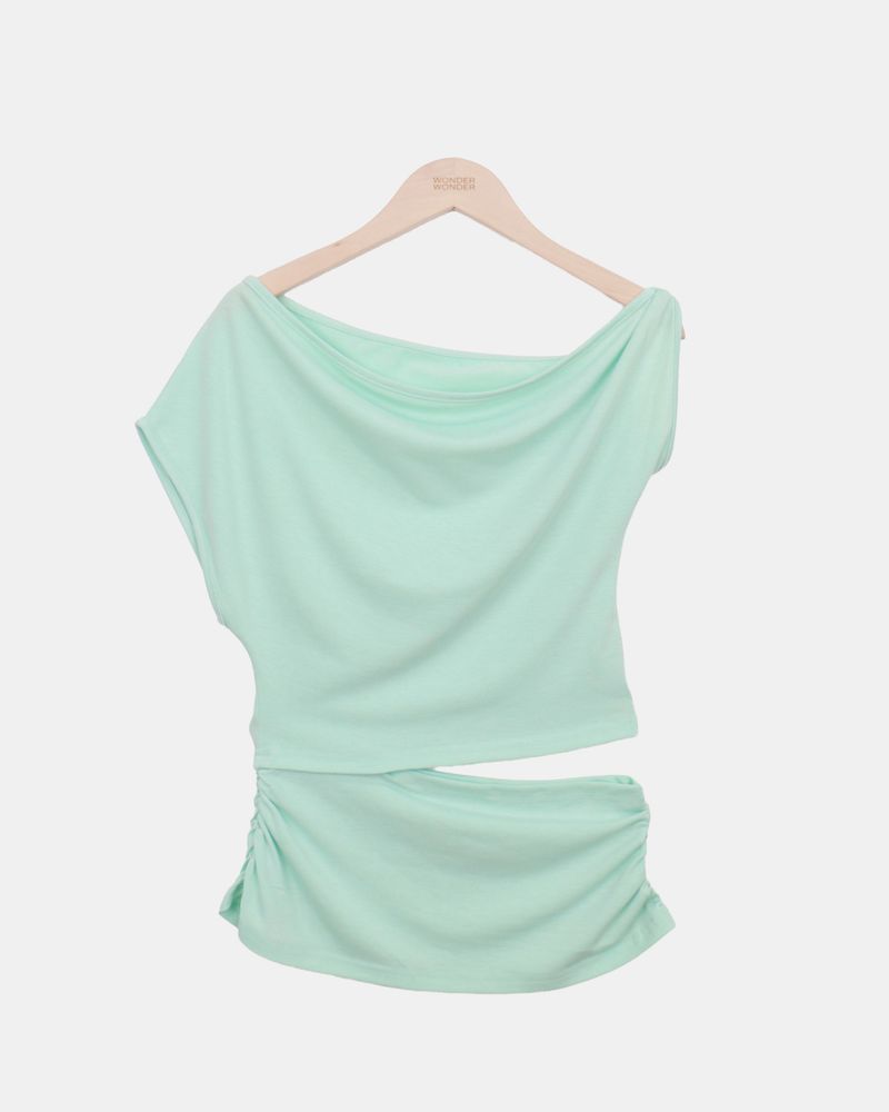 Hochi Cut-Out Off-Shoulder Short Sleeve T-Shirt