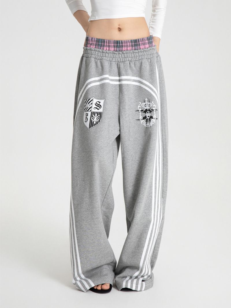 SEXXDEVIL Dual-Waist Striped Sweatpants