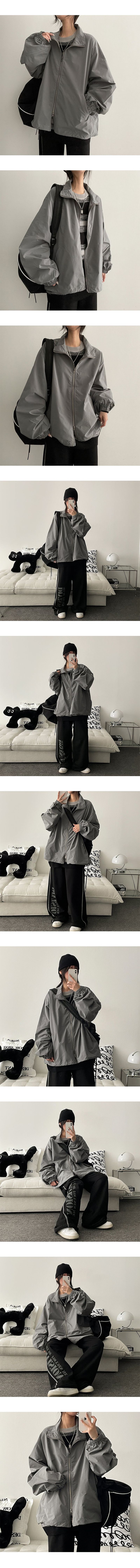 Meat Two Way String Windbreaker Zip-Up