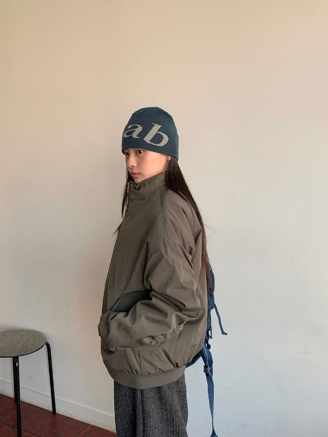 Hante Shirring Quilted Flight Jacket