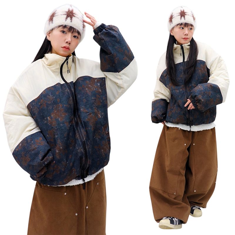 Oversized Floral Puffer Jacket (4oz)