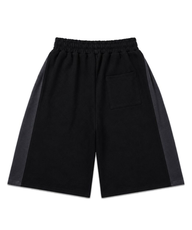 Track Color Bermuda Sweatpants - Black