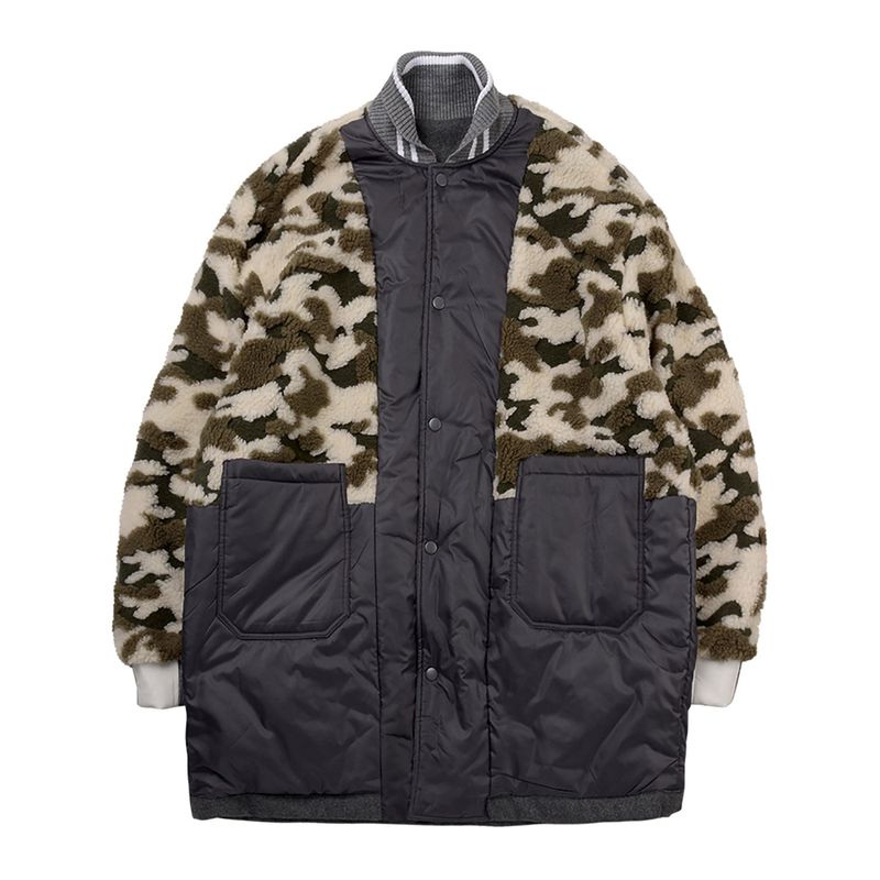 C.O.M.E（シーオーエムイー）の「Reversible Faux Fur Varsity Collar Coat（Jackets/Outerwear）」