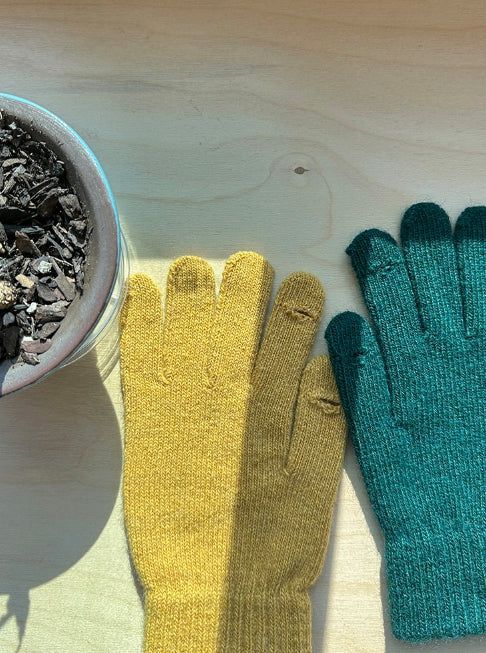 Vimparo Color Wool Knit Gloves - 50% wool