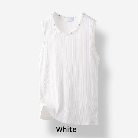 Node Stud Ribbed Sleeveless