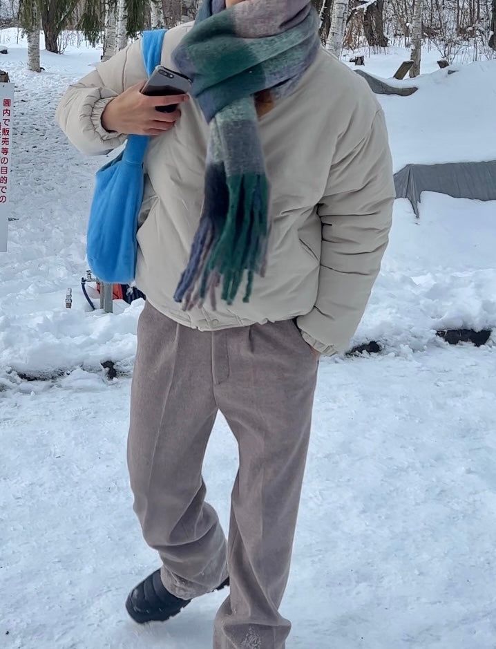 Snowflake long check muffler