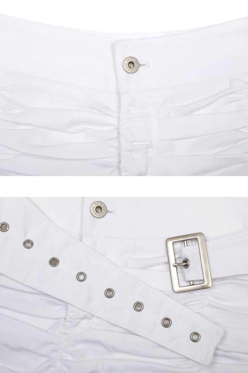 VIOLA BELTED SHORTS ivory