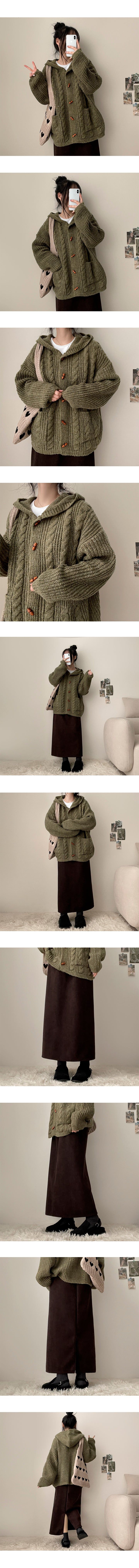 Ned Hood Twisted Knitted Cardigan