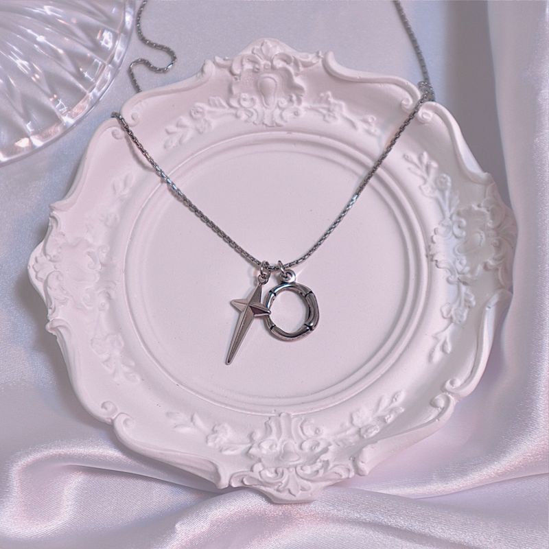 cross ring necklace