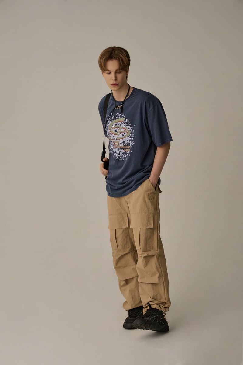 PIGMENT DIRTY PAINT T-SHIRTS(BLUE)