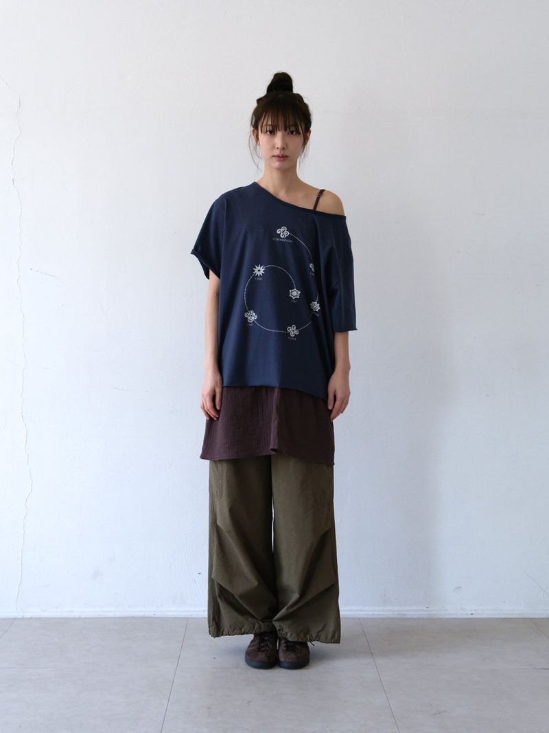 Chakra Drape T-shirt (Vintage Blue)
