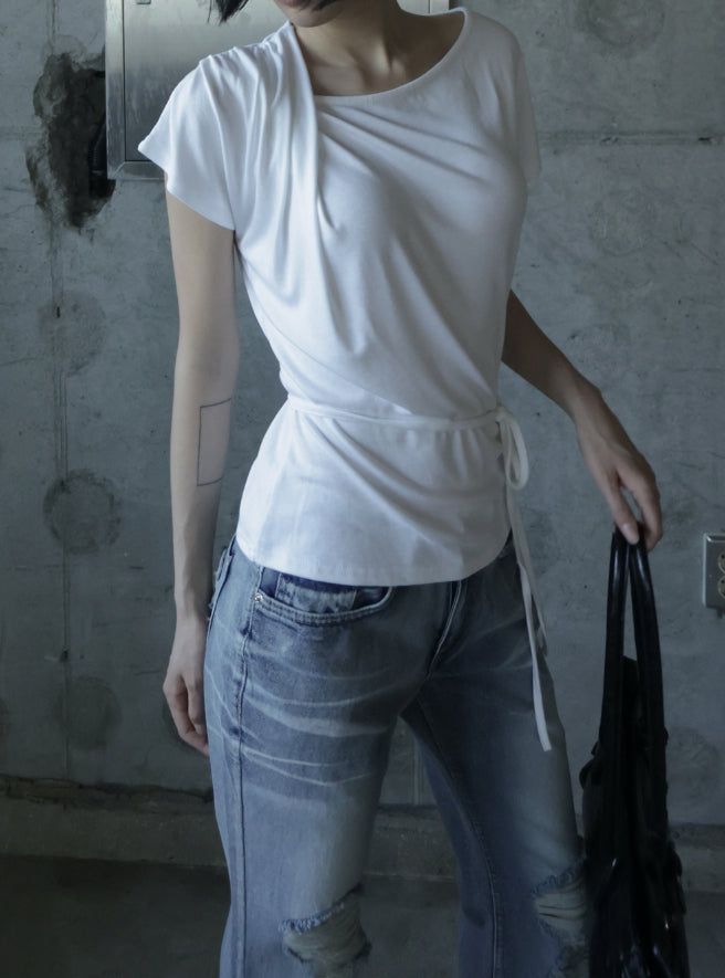 Wallen Unbalance Drape Tee