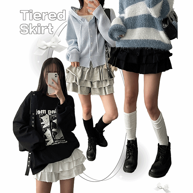 hijjoo(ハイチュー)の「Babin Three Cancan Miniskirt(Skirts)」