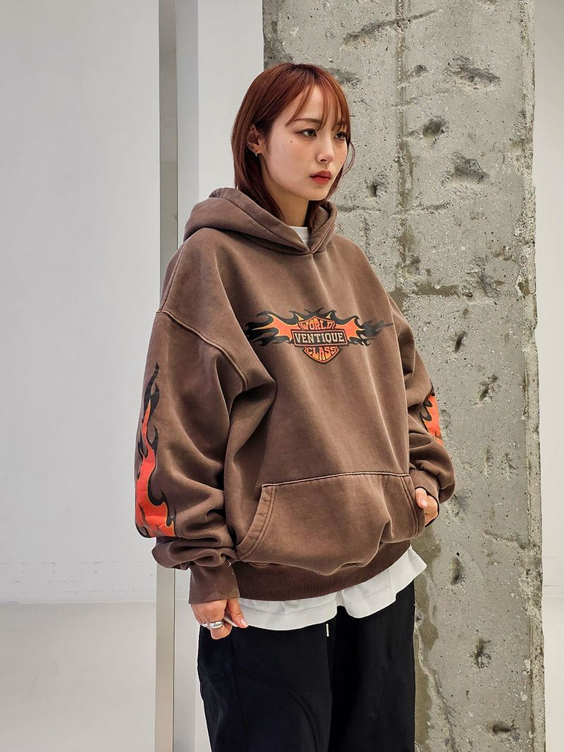VENTIQUE（ベンティーク）の「VENTIQUE Pigment Bat Napping Hoodie 2color（Tops）」