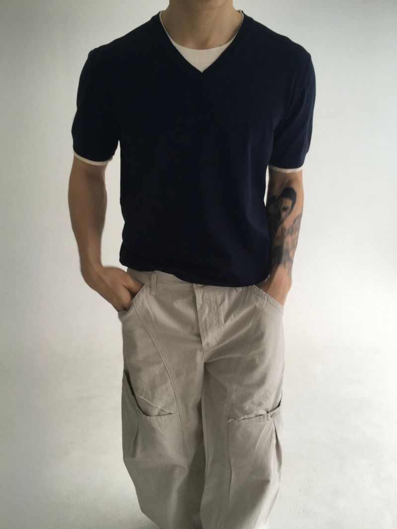 robe layered v neck(3colors)