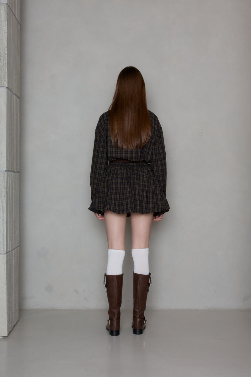 URBAN CHECK BALLOON DRESS