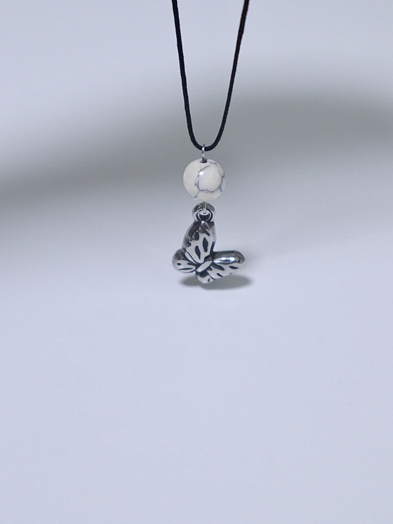 antique butterfly gemstone necklace