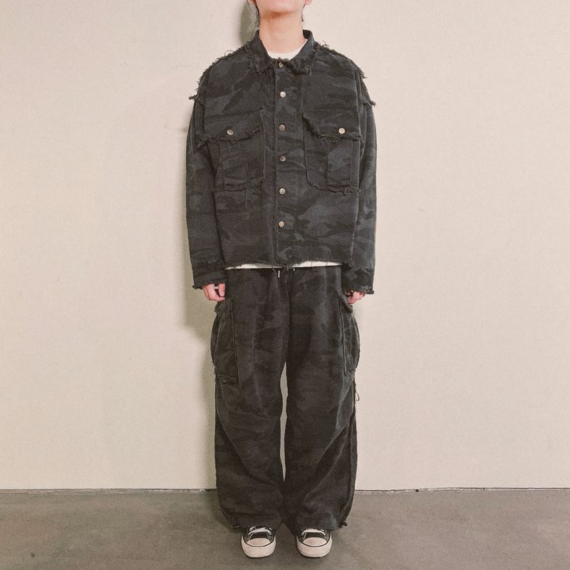 grunge camouflage jacket_charcoal