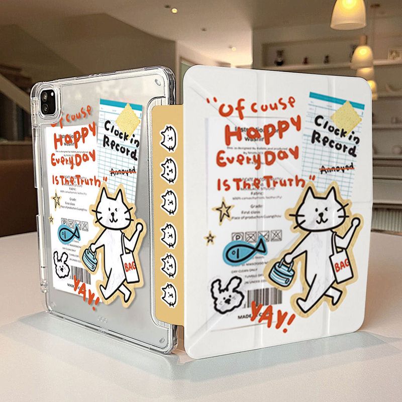 Maison De Theca（メゾン デ テカ）の「Shopping Cat Illustration iPad Case（Smartphone Accessories）」