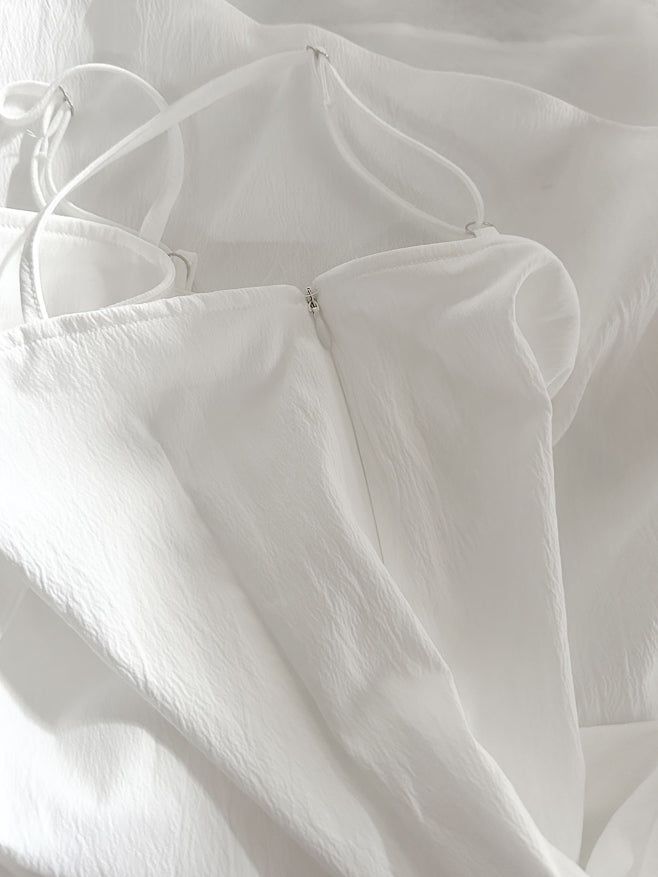 Leri Unbalanced Chiffon Flare One Piece