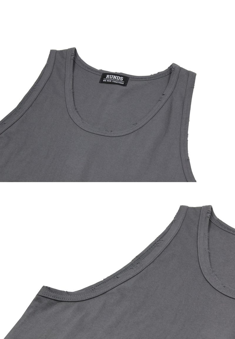 damage long layered sleeveless (3color)
