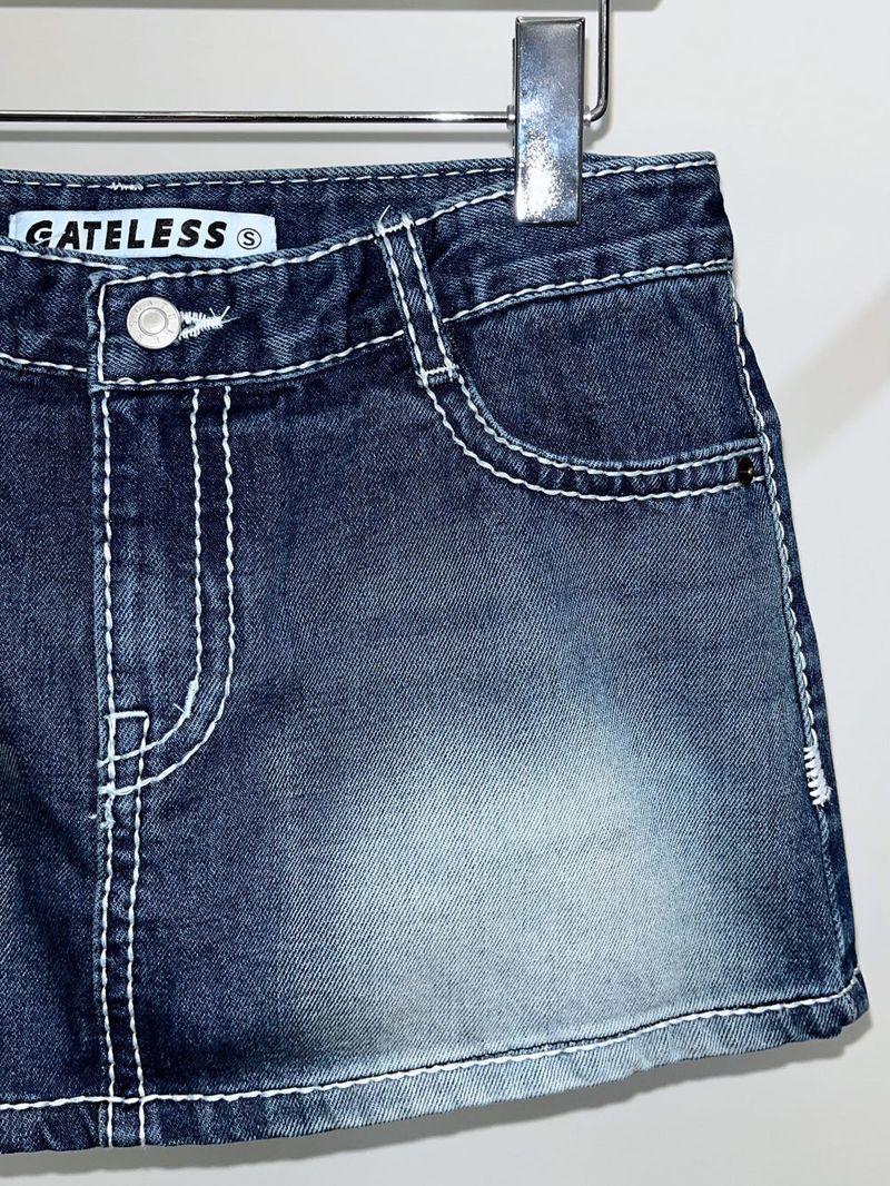 STITCH SKIRT-DARK BLUE