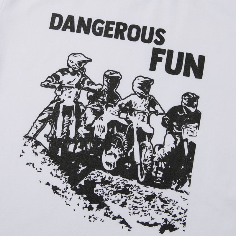 DANGEROUS FUN CROP T-SHIRT (WHITE)